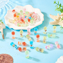 50Pcs Luminous Epoxy Resin Pendants&nbsp;RESI-TA0004-14
