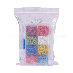 混合された12/0円形ガラスシードビーズ  ミックスカラー  2mm  穴：1mm  約12500個/箱&nbsp;SEED-PH0006-2mm-06