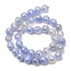 Electroplated Natural Agate Beads Strands&nbsp;G-B191-A07-10mm-16