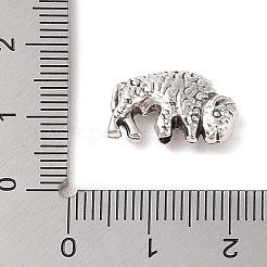 チベット風合金ビーズ  カドミウムフリー＆鉛フリー  アンティークシルバー  恐竜  10x16x4.5mm  穴：1.6mm  約471個/1000g&nbsp;FIND-C060-35A-AS