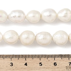 天然エジソンパールビーズ連売り  養殖淡水パール  ラウンド  グレード3a+  貝殻色  10~11mm  穴：0.6mm  約40~42個/連  15.75~15.94''（40~40.5センチメートル）&nbsp;PEAR-B004-01A-03A