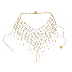 Alloy Full Crystal Rhinestone Mesh Body Chains for Bikini&nbsp;WG36BB6-01