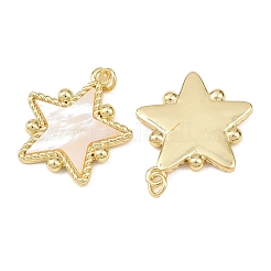 Natural Shell Star Pendants&nbsp;X-KK-L251-43G-02