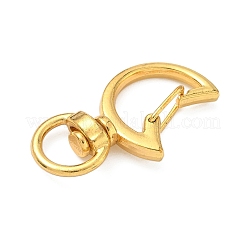 合金回転式ナスカン  ムーン  ゴールドカラー  34x18.5x6mm  穴：9x5.5mm&nbsp;FIND-C084-02B-G
