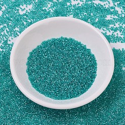 MIYUKIデリカビーズ  シリンダー  日本製シードビーズ  11/0  （db0904)スパークリングアクアグリーンライニングクリスタル  1.3x1.6mm  穴：0.8mm  約10000個/袋  50 G /袋&nbsp;SEED-X0054-DB0904