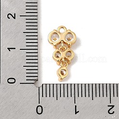 真鍮製マイクロパヴェキュービックジルコニアペンダント  ニッケルフリー  ブドウ  18KGP本金メッキ  16x8x3mm  穴：1.4mm&nbsp;KK-P340-53G