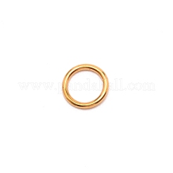 真鍮製丸カン  カドミウムフリー＆鉛フリー  リング  ゴールドカラー  18ゲージ  8x1mm  内径：6mm&nbsp;KK-WH0045-10C