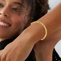 1Pc 5MM 304 Stainless Steel Rope Chain Bracelets for Women&nbsp;BJEW-DJ0001-58