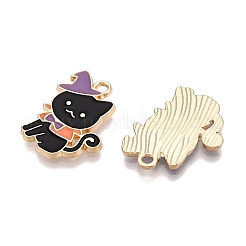 Halloween Theme Rack Plating Alloy Enamel Pendants&nbsp;ENAM-N056-361