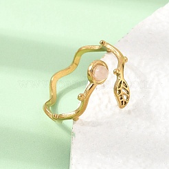 304 Stainless Steel Cuff Open Rings for Women&nbsp;GG-CBA7994-03G-10