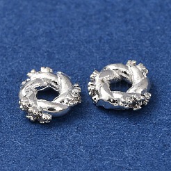 Brass Micro Pave Clear Cubic Zirconia Spacer Beads&nbsp;KK-L272-05S