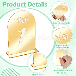 15Pcs 15 Styles Number1~15 Acrylic Table Place Cards&nbsp;AJEW-WA0001-49
