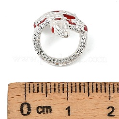 真鍮ビーズ  ヘビ  銀  17.5x13x13mm  穴：9mm&nbsp;KK-C133-02S