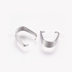 変色しにくい201ステンレススチール製スナップオンベイル  ステンレス鋼色  9x9x4mm  インナー：8x8mm  ピン：0.7mm&nbsp;STAS-F166-03P