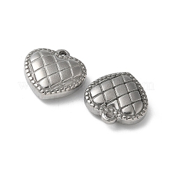 304ステンレスペンダント  ハート  ステンレス鋼色  15.5x15x4.5mm  穴：1.6mm&nbsp;STAS-I330-020P