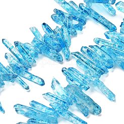 Natural Crackle Quartz Crystal Dyed Beads Strands&nbsp;G-I345-03B