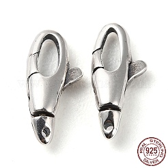 タイスターリングシルバーカニカン925個  アンティークシルバー  12x5x3mm  穴：0.7mm&nbsp;STER-D003-08P