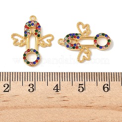 304ステンレススチールラインストーンペンダント  翼のチャーム  イオンプレーティング（ip）  18KGP本金メッキ  22x18x2.5mm  穴：1.2mm&nbsp;STAS-U057-20G