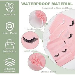 108個、9種類のスタイルのEVAプラスチックバッグ  ポリエステル巾着ロープ付き  まつげの模様を持つ長方形  ミックスカラー  14.8~20x9.7~15x0.02cm  12個/スタイル&nbsp;ABAG-NB0001-68