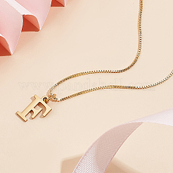 1pc 304 Stainless Steel Letter Pendant Necklaces&nbsp;NJEW-LP0001-38F-G