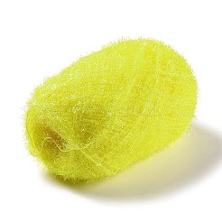 ポリエステルかぎ針編みの糸  きらめくスクラブ糸  布巾用  編み物を飾る工芸品  きいろ  10~13x0.5mm  218.72ヤード（200m）/ロール&nbsp;OCOR-G009-01B