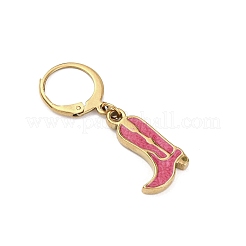 304ステンレススチール製エナメル編みステッチマーカーリング  カウボーイブーツ  ミックスカラー  3.4cm&nbsp;HJEW-JM04374