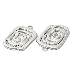 変色しない304ステンレススチールペンダント  渦のチャーム  ステンレス鋼色  28.5x20x2mm  穴：2.7mm&nbsp;LS-STAS-L020-007P