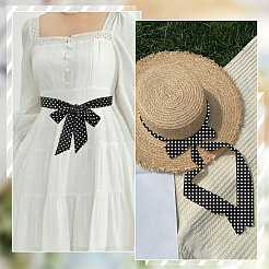 2Pcs 2 Colors Chiffon Ties for Women&nbsp;AJEW-SP0003-51B