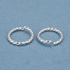 304ステンレススチールオープン丸カン  ツイストラウンド  銀  16ゲージ  10x1.3mm  内径：8mm&nbsp;STAS-F191-12S-D