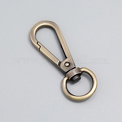 合金回転式ナスカン  アンティークブロンズ  60x22mm&nbsp;PW-WG10AB9-03