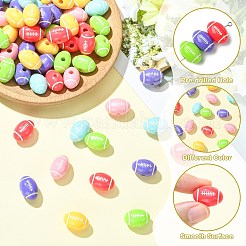 60Pcs 6 Colors Opaque Acrylic European Beads&nbsp;SACR-CJ0001-92