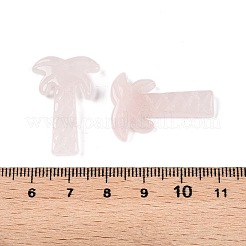 天然ローズクォーツココナッツツリーペンダント  ヤシの木のチャーム  27~28x19~22x5~6mm  穴：1.2~1.5mm&nbsp;G-N342-02I