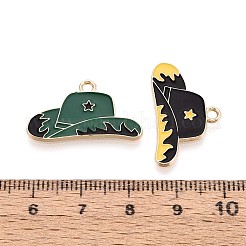 Rack Plating Alloy Enamel Pendants&nbsp;PALLOY-T091-18M-G