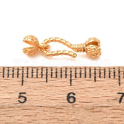 真鍮製折りたたみ式クラスプ  ラックめっき  ゴールドカラー  17mm&nbsp;KK-CBA25B2-12G