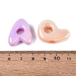 蓄光UVメッキ不透明アクリルビーズ  虹色の  アルファベット  暗闇で光る  ミックスカラー  21~28x13~25x9~10mm  穴：5.5mm  約176個/500g&nbsp;OACR-Q204-23