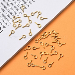 アイアンスクリューアイピンヒートンキャップ  片穴パーツ用  ゴールドカラー  10x5x1.2mm  穴：2.8mm  300個/箱&nbsp;IFIN-YW0001-19G