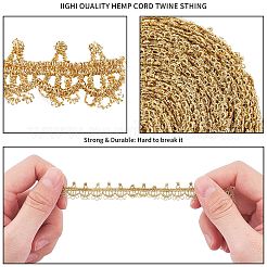Lace Trim Nylon Ribbon&nbsp;SRIB-WH0007-01