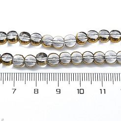 Half Plated Electroplate Transparent Glass Beads Strands&nbsp;X-EGLA-E060-02A-HP05