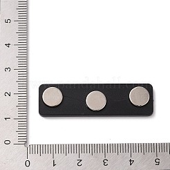 プラスチックブローチの発見  鉄磁石付き  マグネチック  長方形  ブラック  13x45x3.5mm&nbsp;FIND-A037-02