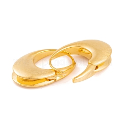 女性用楕円形真鍮フープピアス  18KGP本金メッキ  29x18mm&nbsp;EJEW-G391-09G