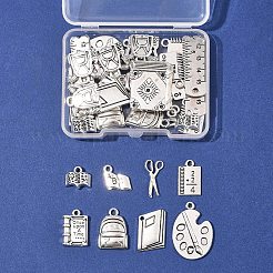36Pcs 12 Style Tibetan Style Alloy Pendants for Teachers' Day&nbsp;TIBE-FS0003-28