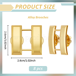 4 Pairs Alloy Brooches&nbsp;JEWB-BC0001-13G