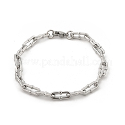 304 Stainless Steel Paperclip Chain Bracelets for Women Men&nbsp;BJEW-F488-58P