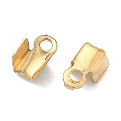 304ステンレススチールコードエンド  イオンプレーティング（ip）  18KGP本金メッキ  6x3x2.5mm  穴：1.2mm&nbsp;STAS-Z178-09G