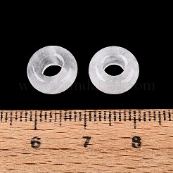 天然水晶ヨーロッパのビーズ  水晶  滑らかなロンデル  大穴ビーズ  10x4.5~5mm  穴：4mm&nbsp;G-Q602-04B