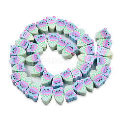 Handmade Polymer Clay Beads Strands&nbsp;CLAY-N008-067-B01
