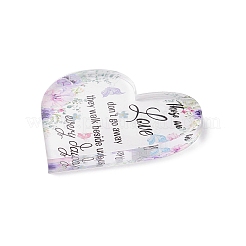 Heart-shaped with Word Acrylic Ornaments&nbsp;DJEW-XCP0001-07