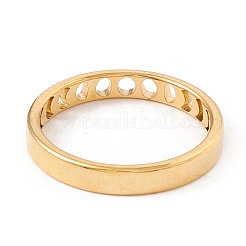 201ステンレススチール製ムーンフェイズリング（女性用）  ゴールドカラー  usサイズ7 3/4(17.9mm)&nbsp;RJEW-A006-03G