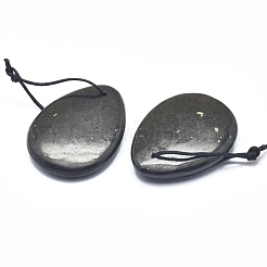 Natural Shungite Pendants&nbsp;G-F675-21