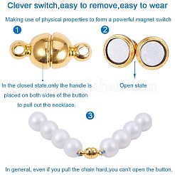 ループ付き真鍮製マグネットクラスプ  オーバル  ミックスカラー  11x5mm  穴：1mm&nbsp;KK-PH0035-11